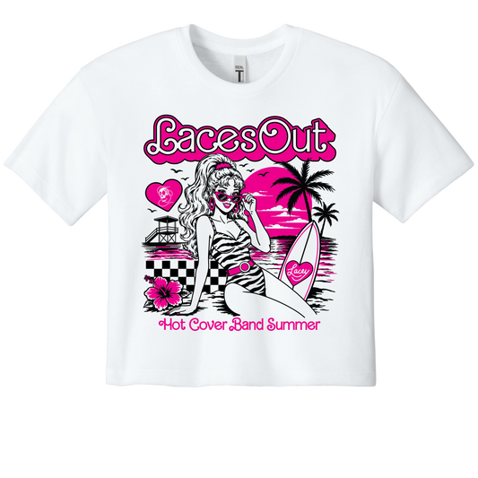 HOT COVER BAND WOMEN'S CROP TEE